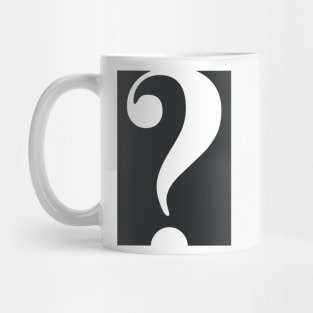 Question (White on Black) Mug